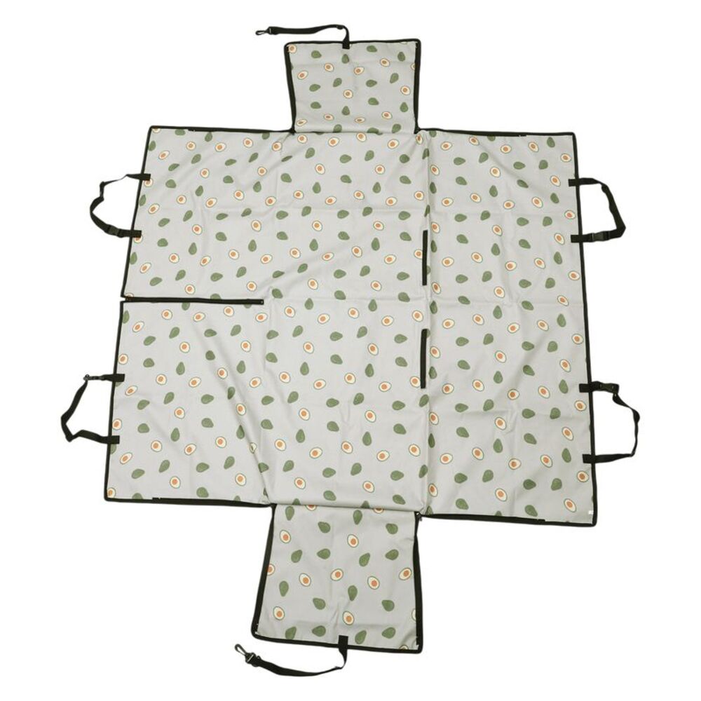 Waterproof Car Seat Cover for Dog Cat Fruits Prints Gray